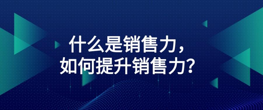 什么是销售力，如何提升销售力？——老板必读